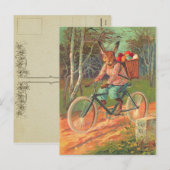 Old Fashion Paashaas Feestdagenkaart (Voorkant / Achterkant)