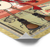 Old Fashion Red Snowman | Christmas Poster (Hoek)