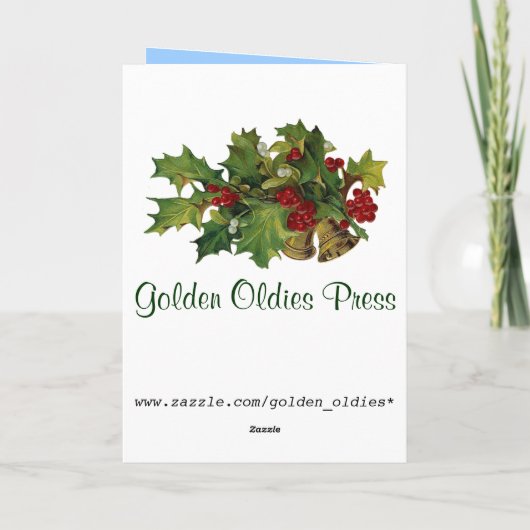 Old Fashion Santa Christmas Kaart (Achterkant)