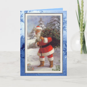 Old Fashion Santa Christmas Kaart