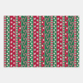 Old Fashion Snoepjes Stripes Pattern Inpakpapier Vel (Voorkant 2)