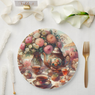 Old Fashion Tea Party  Papieren Bordje