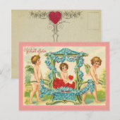 Old Fashion Valentijn Briefkaart (Voorkant / Achterkant)
