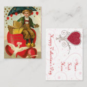 Old Fashion Valentijn Love Notes Notitiekaartje (Voorkant / Achterkant)