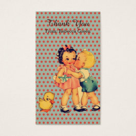 Old Fashion Valentijn retro kinderen verjaardagsfe Visitekaartje