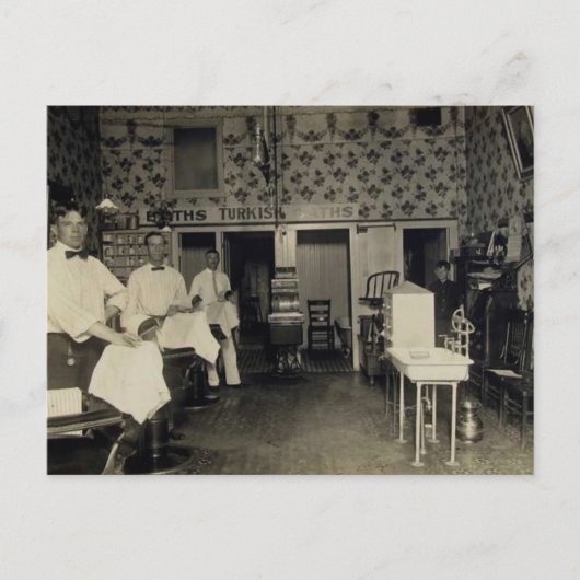 Old-Fashioned Barbershop 1912  Briefkaart (Voorkant)