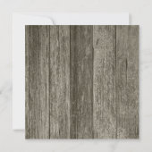 Old Fashioned Barn Wood Chalkboard Country Wedding Kaart (Achterkant)