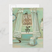 Old Fashioned Bathroom Briefkaart (Voorkant / Achterkant)