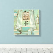 Old Fashioned Bathroom Canvas Afdruk (Insitu (Houten vloer))