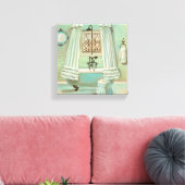 Old Fashioned Bathroom Canvas Afdruk (Insitu (Woonkamer))