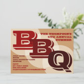 Old Fashioned BBQ Invitation Kaart (Staand voorkant)