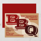 Old Fashioned BBQ Invitation Kaart (Voorkant / Achterkant)