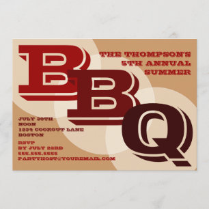 Old Fashioned BBQ Invitation Kaart