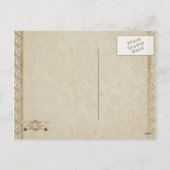 Old Fashioned Cabin Window Briefkaart voor Kerstmi (Achterkant)