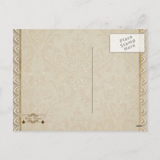 Old Fashioned Cabin Window Briefkaart voor Kerstmi (Achterkant)