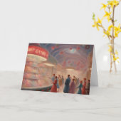 Old Fashioned Candy store at Christmas Kaart (Gele Bloem)