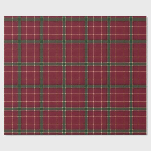 Old-Fashioned Charm Holiday Plaid Cadeaupapier (Vlak)