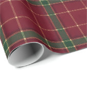 Old-Fashioned Charm Holiday Plaid Cadeaupapier (Rol Hoek)