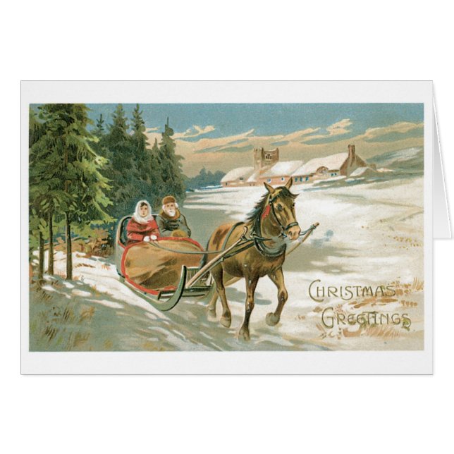 Old-fashioned Christmas, Horse sled (Voorkant Horizontaal)