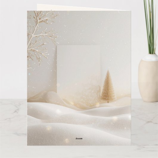 Old-Fashioned Christmas Magic; Holiday Greeting Kaart (Achterkant)