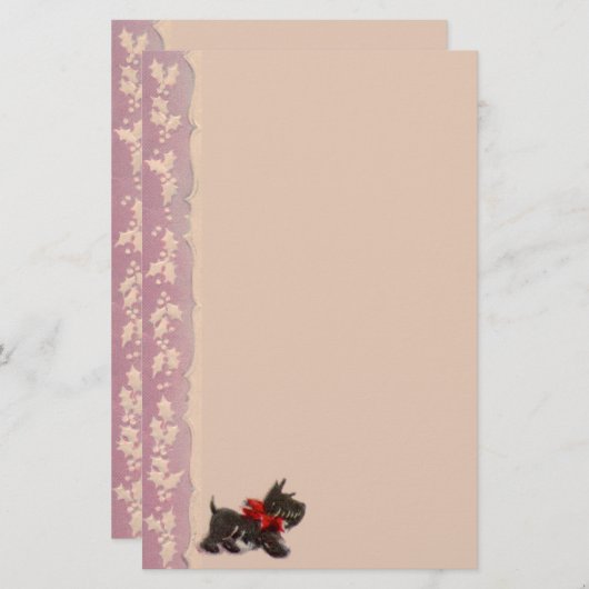 Old Fashioned Christmas Shopping Stationery Briefpapier (Voorkant / Achterkant)