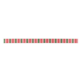 Old Fashioned Christmas Stripes Red Green Pink Satijnen Lint