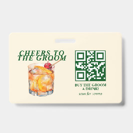 Old Fashioned Cocktail Bachelor Weekend Badge