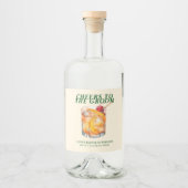 Old Fashioned Cocktail Bachelor Weekend Likeurfles Etiket (Voorkant)