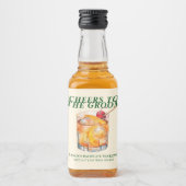 Old Fashioned Cocktail Bachelor Weekend Likeurfles Etiket (Voorkant)