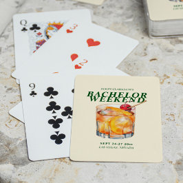 Old Fashioned Cocktail Bachelor Weekend Pokerkaarten