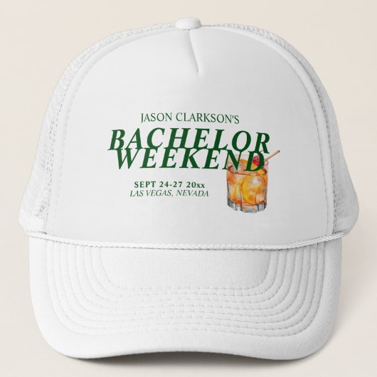 Old Fashioned Cocktail Bachelor Weekend Trucker Pet (Voorkant)