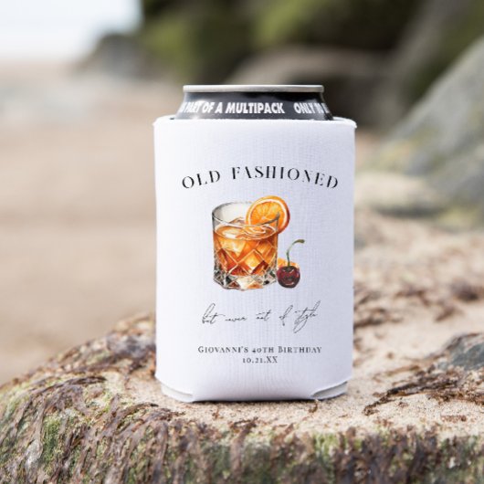"Old Fashioned" Cocktail Verjaardag Blikjeskoeler
