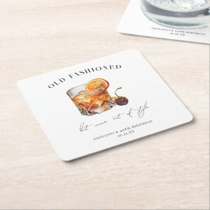 "Old Fashioned" Cocktail Verjaardag Kartonnen Onderzetters
