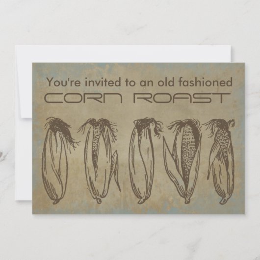 Old Fashioned Corn Roast Invitation Kaart (Voorkant)