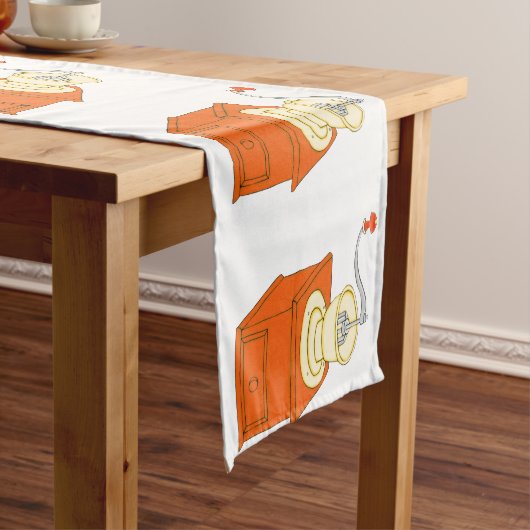 Old Fashioned Country Coffee Grinder Table Runner Lange Tafelloper (Voorbeeld)