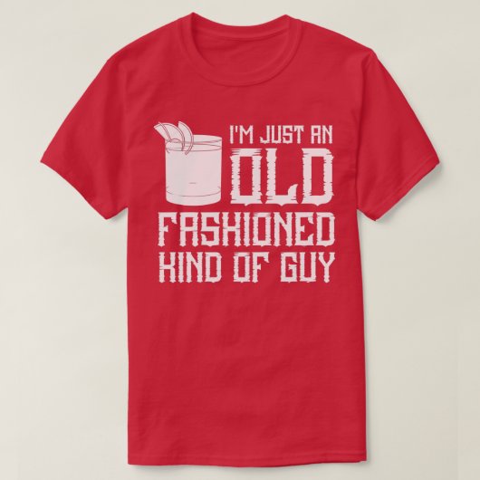Old Fashioned Drink Cocktail Recipe Whiskey T-shirt (Design voorkant)