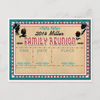 Old Fashioned Family Reunion - Invitation Briefkaa Uitnodiging Briefkaart