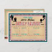 Old Fashioned Family Reunion - Invitation Briefkaa Uitnodiging Briefkaart (Voorkant / Achterkant)
