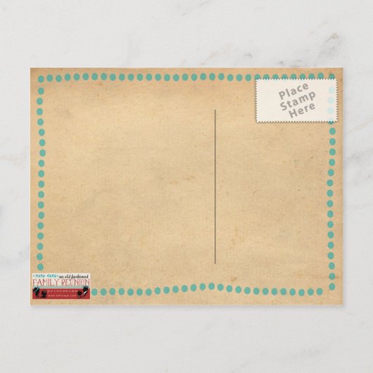 Old Fashioned Family Reunion - Invitation Briefkaa Uitnodiging Briefkaart (Achterkant)