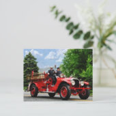 Old Fashioned Fire Truck Briefkaart (Staand voorkant)