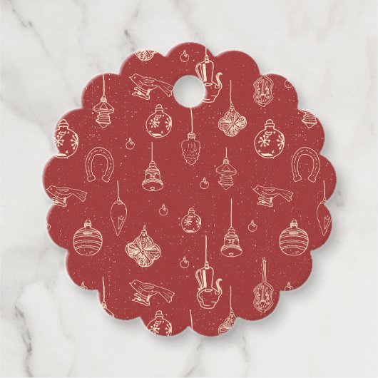 Old-fashioned gift tag bedankjes labels (Voorkant)