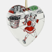 Old Fashioned Grocery Store en Little Girl Keramisch Ornament (Rechts)