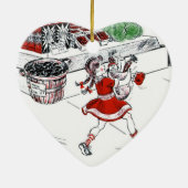 Old Fashioned Grocery Store en Little Girl Keramisch Ornament (Achterkant)