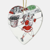 Old Fashioned Grocery Store en Little Girl Keramisch Ornament (Links)