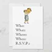 Old Fashioned Halloween Pumpkin Carving Invitation Kaart (Achterkant)