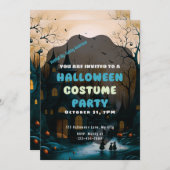 Old Fashioned Halloween Village Halloween Kaart (Voorkant / Achterkant)