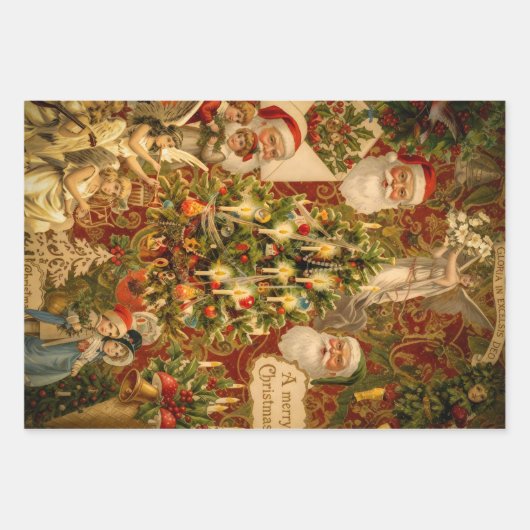 Old-Fashioned Holiday Merriment Inpakpapier Vel (Voorkant 3)