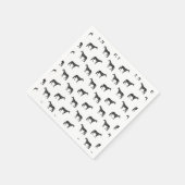 Old Fashioned Horse Pattern CUSTOM BG COLOR Servet (Hoek)