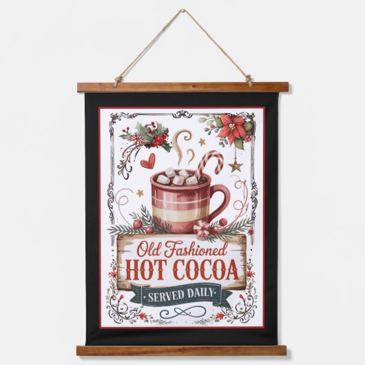 Old-Fashioned Hot Cocoa – Cozy Christmas  Hangend Wandkleed (Voorkant)