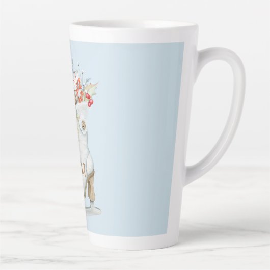 Old Fashioned Ice Schaats Personated Latte Mok (Rechts)